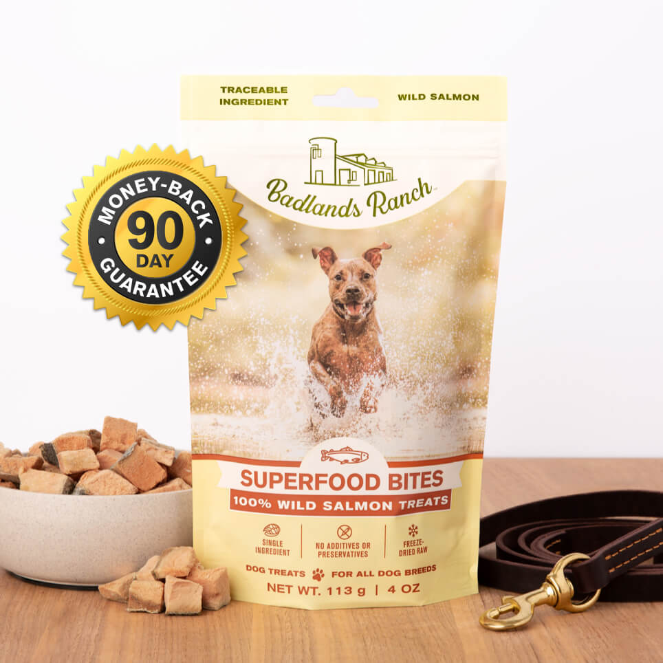 Badlands Ranch Freeze Dried Raw Superfood Bites Salmon Treats Dog