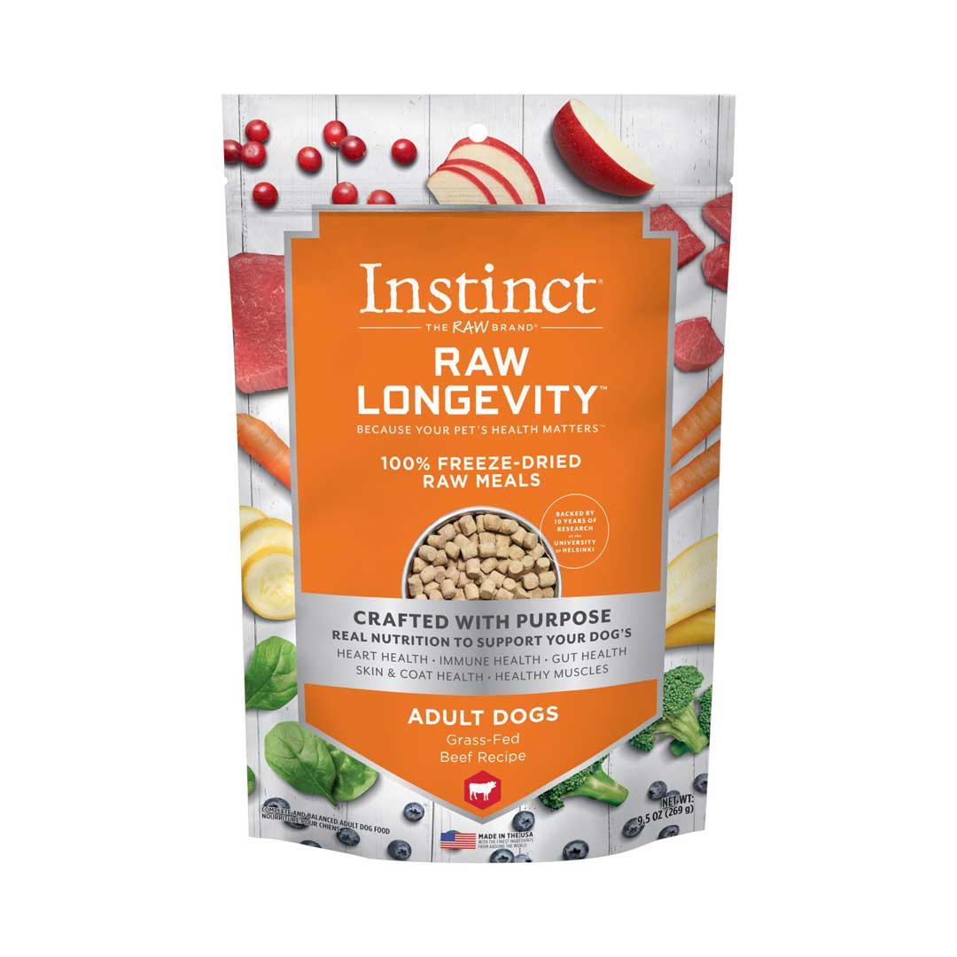 Instinct Raw Longevity Adult Freeze Dried Beef Bites Dog Food