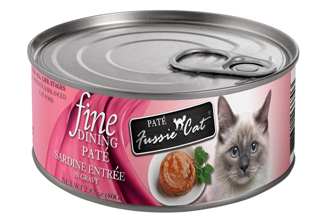 Fussie Cat Fine Dining Pate Sardine Entree in Gravy