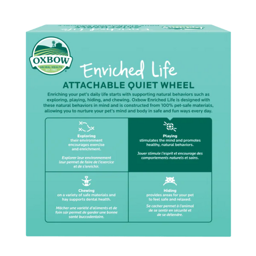 Oxbow Enriched Life – Attachable Quiet Wheel (Teal / White)