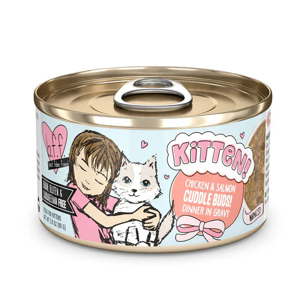 Weruva BFF Kitten Chicken Salmon Cuddle Buds Dinner in Gravy Cat Food 2.8 oz 12pk