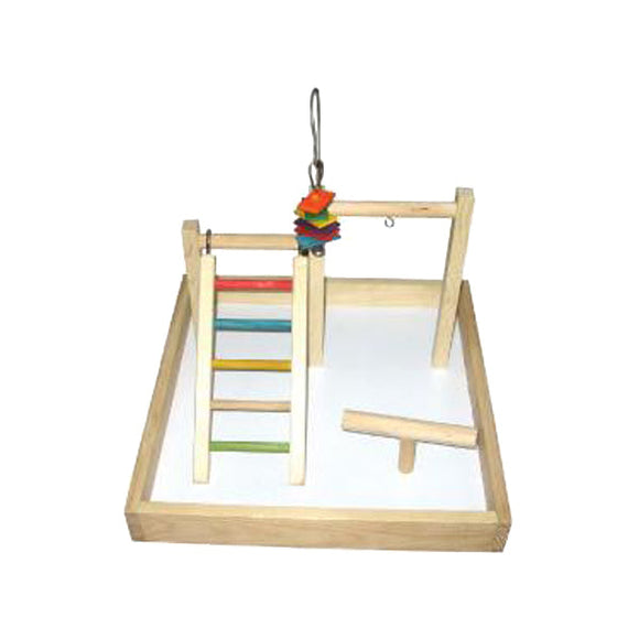 A&E Cage Wood Tabletop Play Station Bird Toys (17