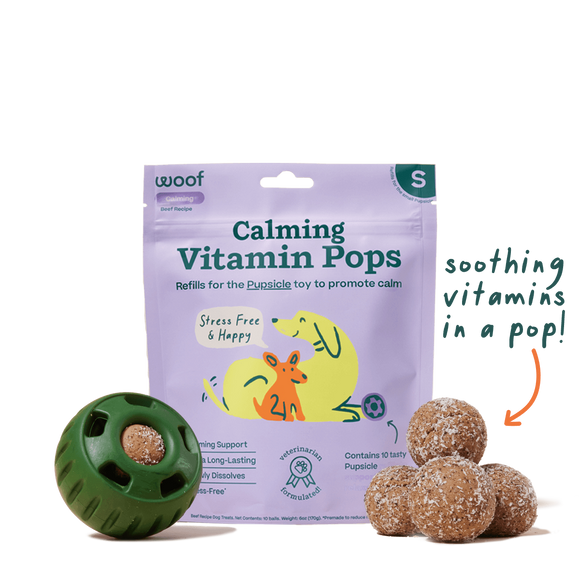 Woof Calming Vitamin Pops Dog Treats