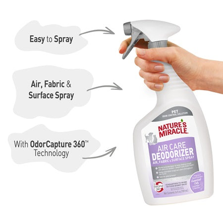 Nature's Miracle Air Care, Fabric and Surface Spray Lavender & Vanilla Scent Pet Odor Eliminator Deodorizer (24 oz spray)