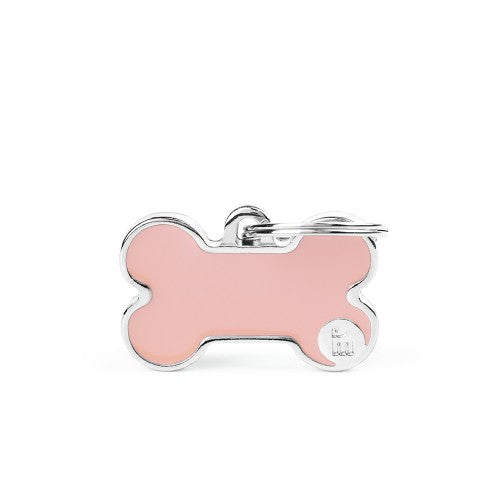 MyFamily Basic Handmade Small Pink Bone ID Tag