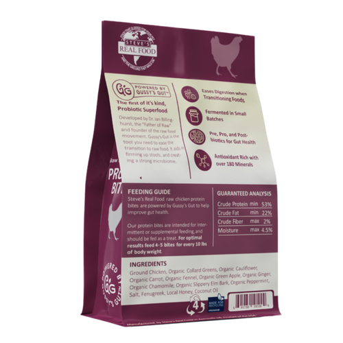 Steve's  Chicken Protein Bites – Freeze-Dried Gut Health Treats for Dogs and Cats