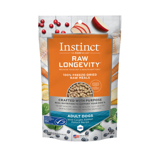 Nature's Variety Instinct Raw Longevity Adult Freeze-Dried Pollock Bites Dog Food