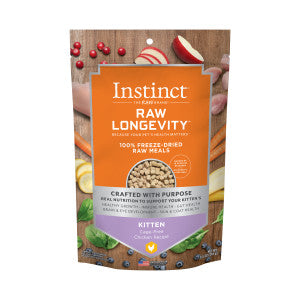 Instinct Raw Longevity 100% Freeze-Dried Raw Meals Cage-Free Chicken Recipe For Kittens
