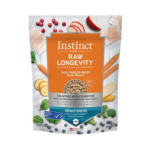 Nature's Variety Instinct Raw Longevity Adult Freeze-Dried Pollock Bites Dog Food