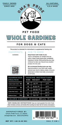 Oma's Pride Whole Sardines (1 Lb)