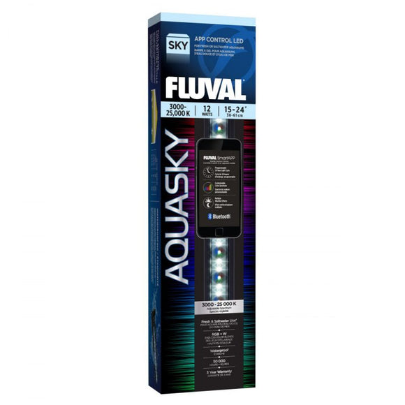 Fluval Aquasky Bluetooth LED Aquarium Light, 12 W, up to 24″ (61 cm)
