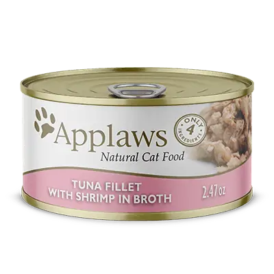 Applaws Natural Wet Cat Food Tuna with Shrimp in Broth