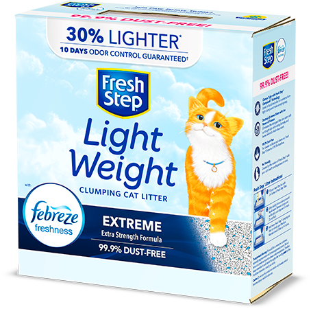 EXTREME LIGHTWEIGHT SCENTED LITTER WITH THE POWER OF FEBREZE