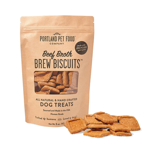 Portland Pet Food Company Brew Biscuits with Beef Broth Dog Treats (5 oz)