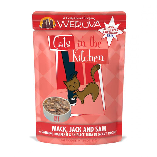 Weruva Cats In the Kitchen Mack Jack and Sam Cat Pouches Wet Cat