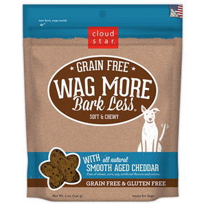 Cloud Star Wag More Bark Less Soft and Chewy Grain Free Smooth Aged Cheddar Dog Treats
