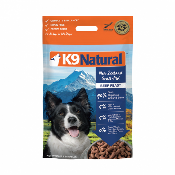 K9 Natural Beef Feast Raw Freeze-Dried Dog Food