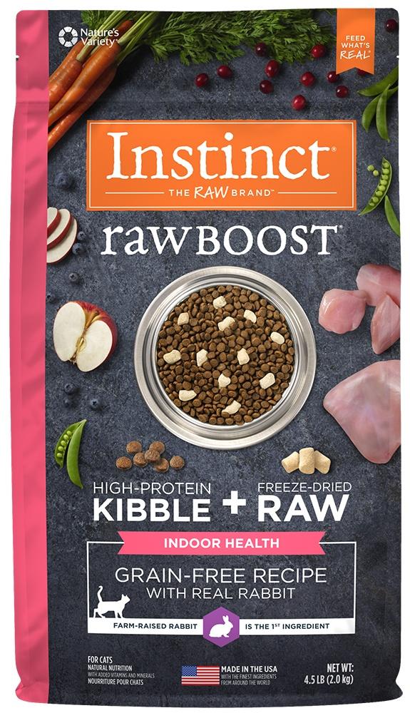 Nature's Variety Instinct Raw Boost Indoor Health Grain Free Recipe with Real Rabbit Natural Dry Cat Food