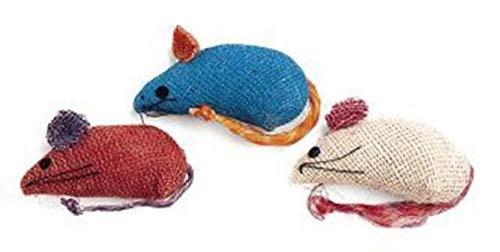 Ethical Pet SPOT Colored Burlap Mice Catnip Toy