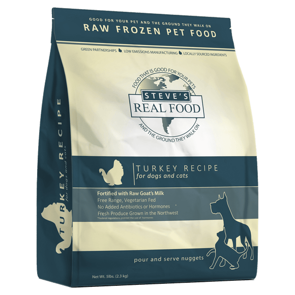 Steve's Real Food Frozen Raw Turkey Diet for Dogs and Cats