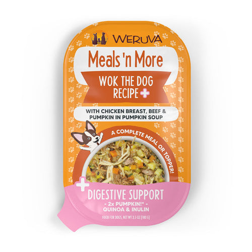 Weruva Meals 'n More Wok The Dog Recipe Plus with Chicken Breast, Beef & Pumpkin in Pumpkin Soup (3.5 Oz)