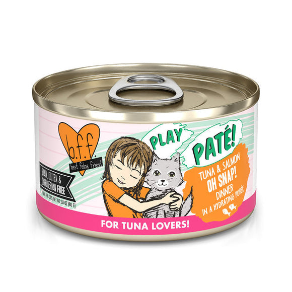 Weruva BFF PLAY Paté Tuna & Salmon Oh Snap! Dinner in a Hydrating Purée Cat Food