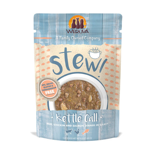 Weruva Cat Stew! Kettle Call Beef, Chicken & Salmon Dinner in Gravy Cat Food (3.0 Oz Single Pack)