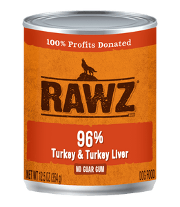 RAWZ® 96% Turkey & Turkey Liver Dog Food