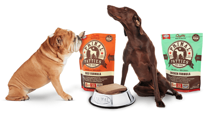 Primal raw clearance dog food patties