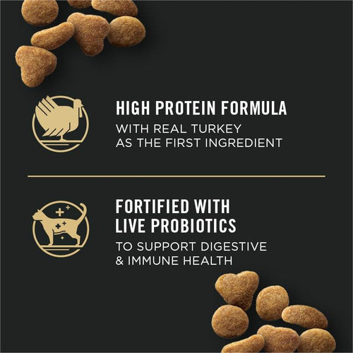 Purina Pro Plan Adult Indoor Turkey & Rice Formula Dry Cat Food (7-lb)