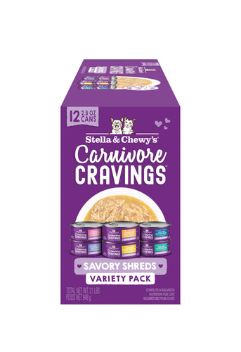 Stella & Chewy's Carnivore Cravings Savory Shreds Variety Pack