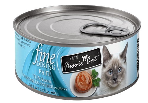 Fussie Cat Fine Dining - Pate - Tuna with Vegetables Entree in Gravy Canned Cat Food