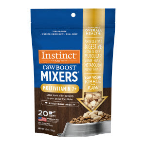 Instinct Grain Free Freeze Dried Raw Boost Mixers Multivitamin for Adult Dogs Ages 7+