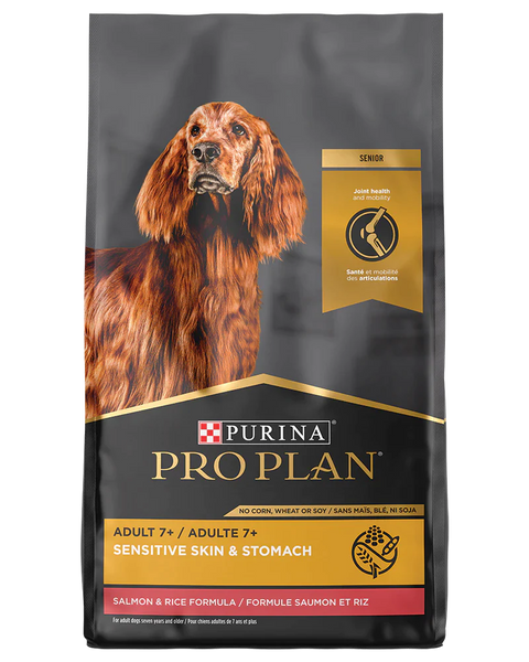 Purina Pro Plan Adult 7 Sensitive Skin Stomach Salmon Rice Senior Dog Food Derry NH Dover NH Woofmeow Family Pet Center