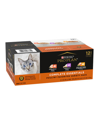 Purina Pro Plan Variety Pack Chicken Turkey Entrees Wet Cat Food