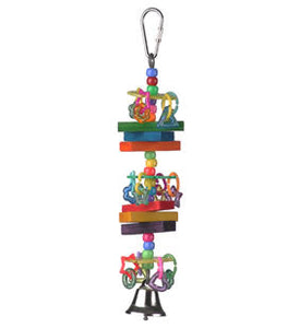 A&E Happy Beaks Beads and Blocks Bird Toy