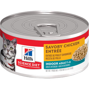Hill's® Science Diet® Adult Indoor Savory Chicken Entrée cat food