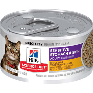 Hill's® Science Diet® Sensitive Stomach & Skin Chicken & Vegetable Entrée Cat Food