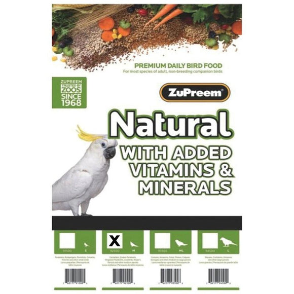 NATURAL WITH ADDED VITAMINS & MINERALS MD PARROT