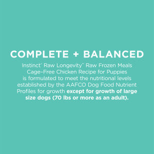 Instinct Raw Longevity Frozen Bites Cage-Free Chicken Recipe For Puppies (4 lb)