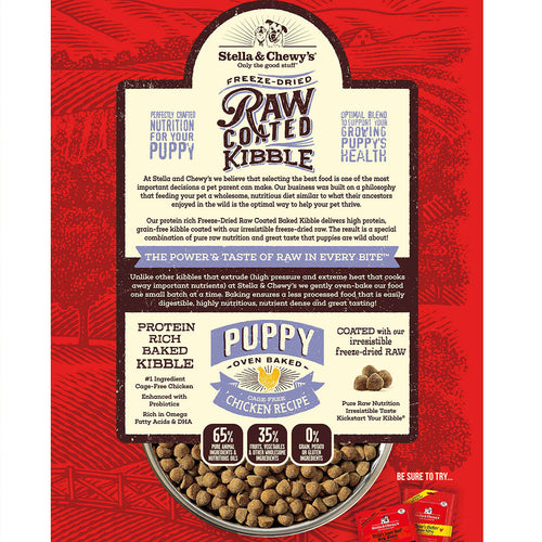 Stella & Chewy's Raw Coated Kibble Cage Free Chicken Recipe Puppy Dry Dog Food